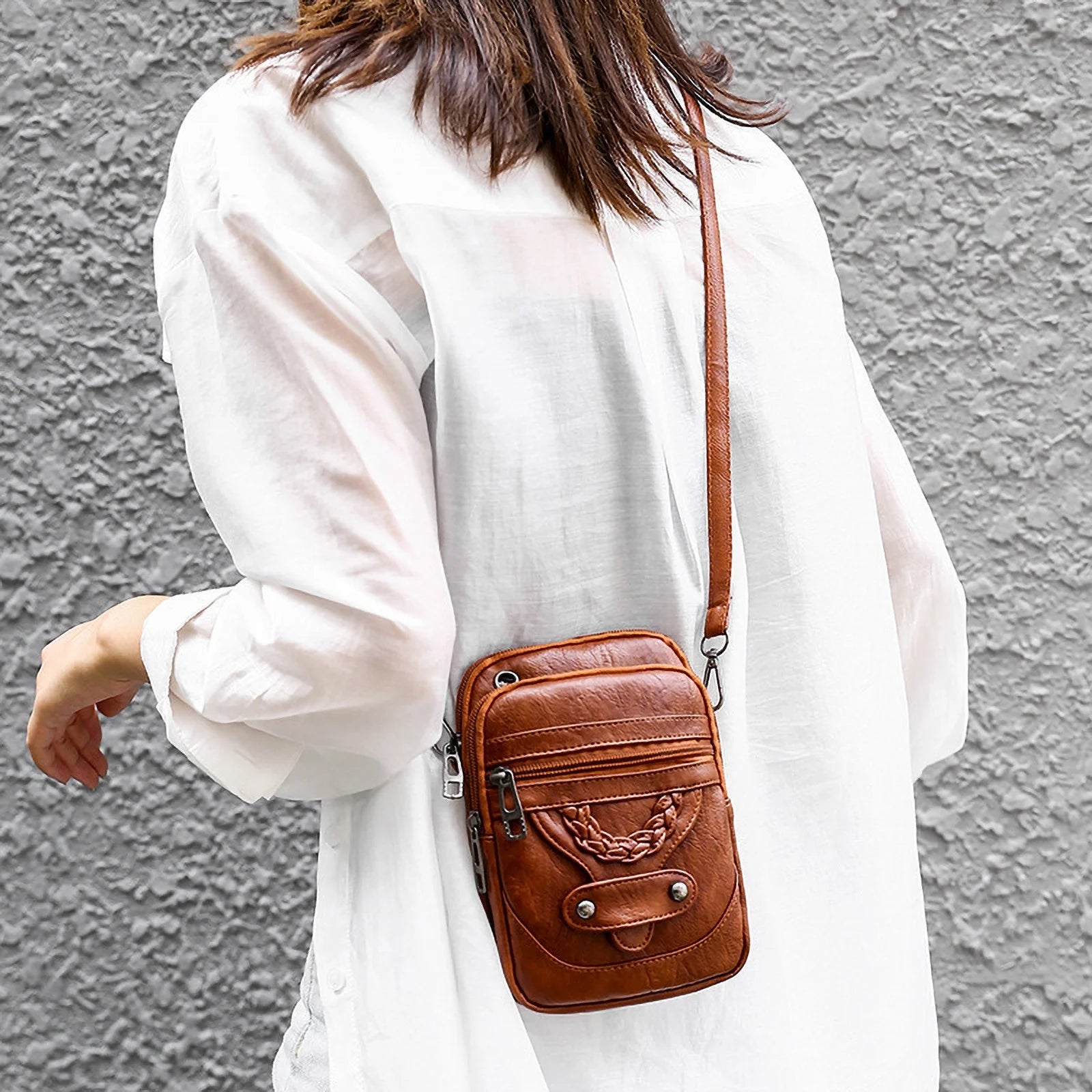 Crossbody Bags for Women Trendy Women Soft Leather Shoulder Handbag Multi Pocket Crossbody Bag Ladies Purses Fashion Tote Top Handle Satchel Beach Bag on Clearance